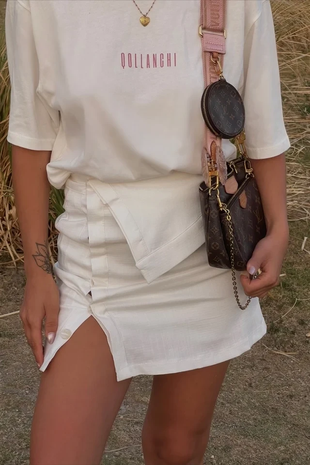 Белая мини-юбка Marta размера
