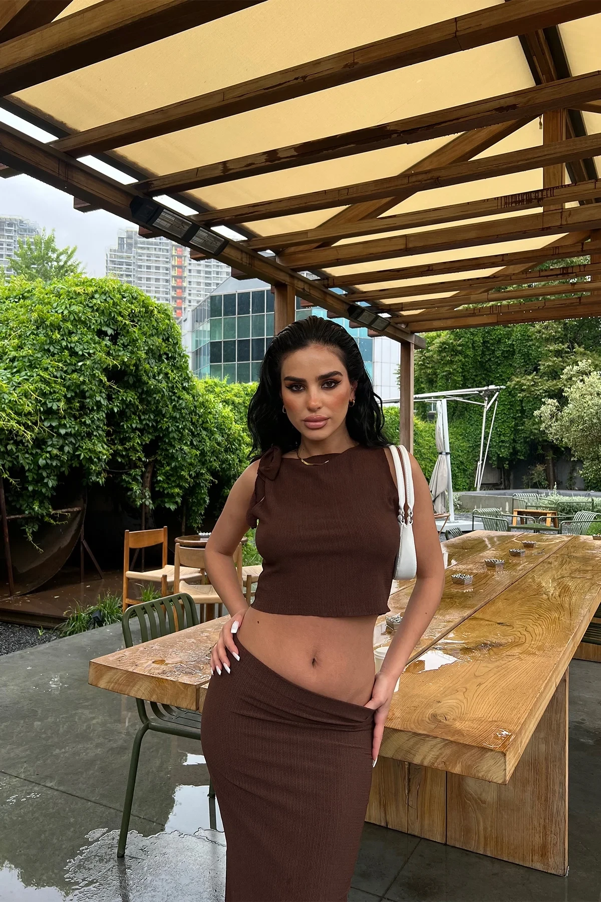 Brown Skirt Suit