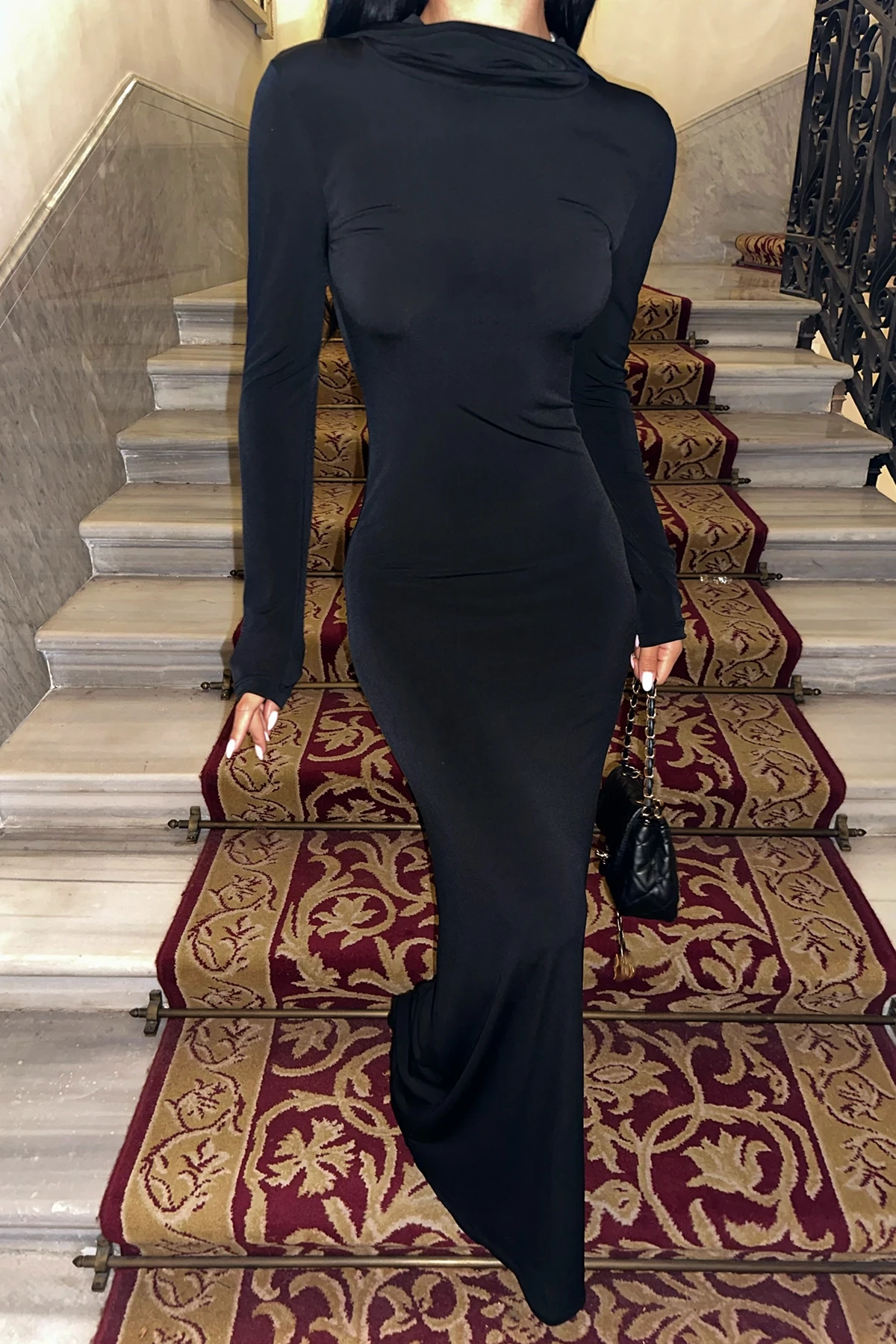 Black Basic Long Dress