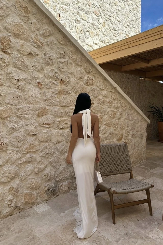 White Pamella Long Dress
