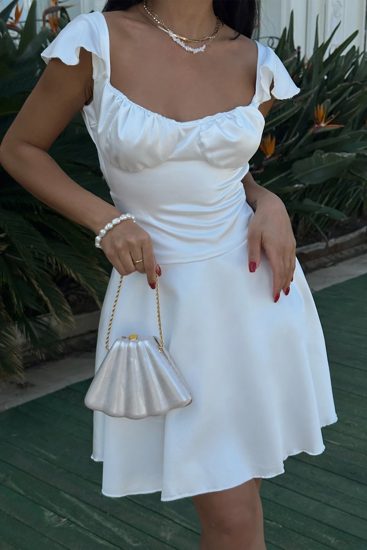 White Rosalyn Mini Dress