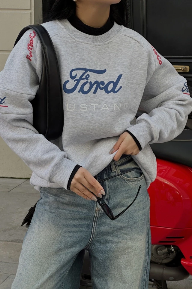 Gray Ford Mustang Written Sweat